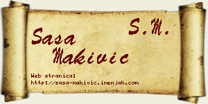 Saša Makivić vizit kartica